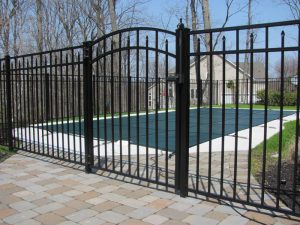 Black Residential Aluminum Fence