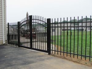 Black Residential Aluminum Fence