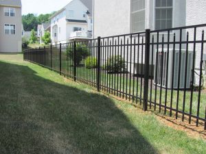 Black Residential Aluminum Fence