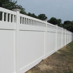 Canterbury White Vinyl Privacy Fence