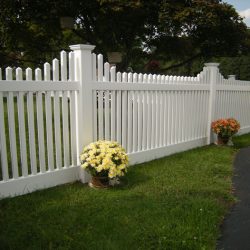 classic white vinyl fencing