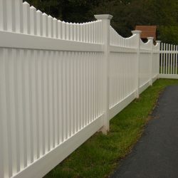 Essex White Vinyl Picket Fence