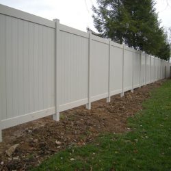 Almond Colored Vinyl Privacy Fence