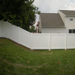 professional backyard pvc fence installation