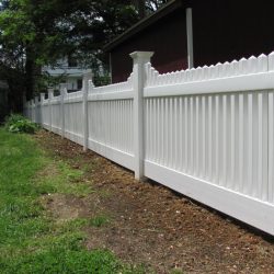 White Vinyl Picket Fence