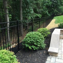 backyard aluminum fence panel inspiration