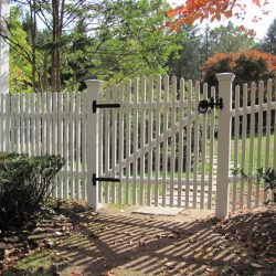 custom picket fence and gate