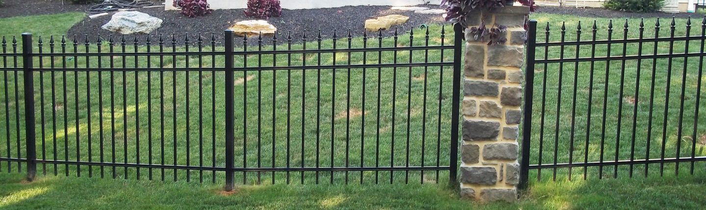 Clean Black Aluminum Fence in Chester County, PA