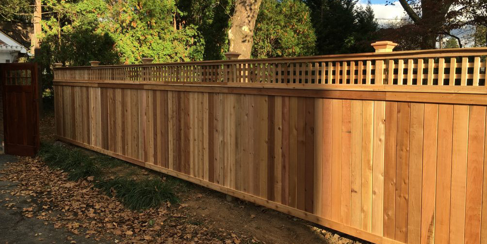 Wooden backyard fence in Chester PA