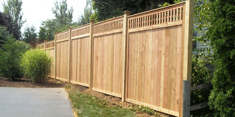 Tall privacy wooden fence