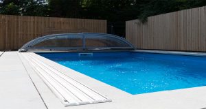 wood pool fence