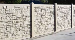 faux rock fence