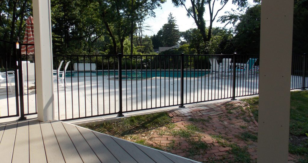 Strong Aluminum Fence by Pool