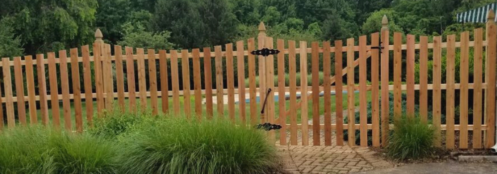 wood privacy fence to protect from peering eyes and nosy neighbors