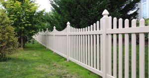 arched fence backyard