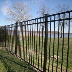 tall classic black aluminum fence