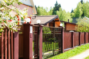 vecteezy gate fence and spring nature colorful spring background 12873474